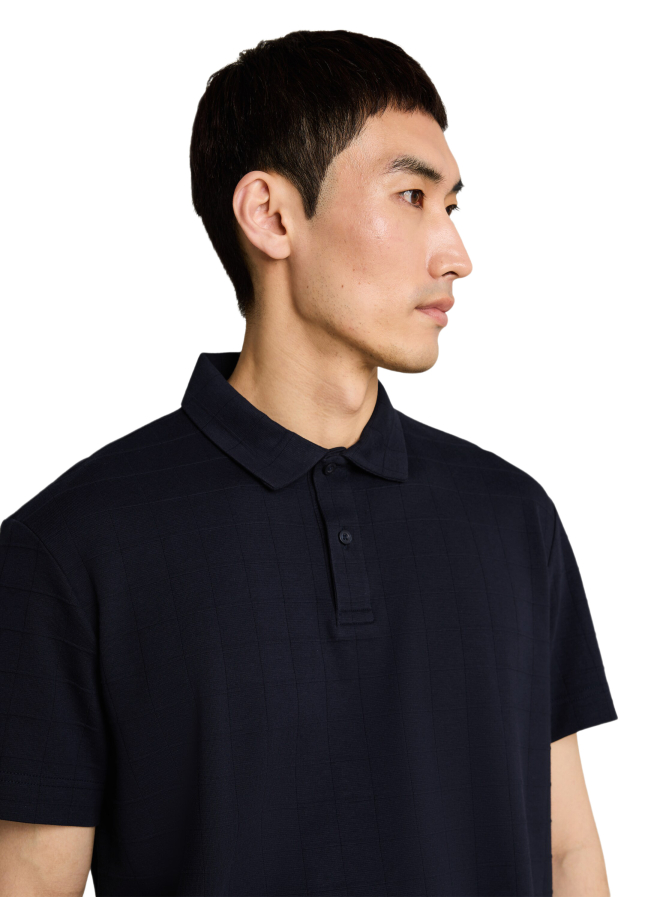 Tom Tailor Casual Polohemd  mit einem strukturierten Karomuster bei Robert Ley