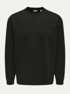 Only & Sons Basic Sweatshirt ONSCASPIAN 187679-Black bei Robert Ley