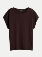 someday Jerseytop mit breitem Rippbund Kaja 40047-mahogany bei Robert Ley