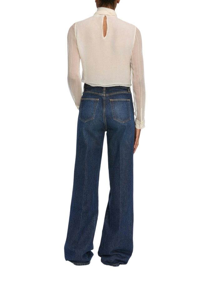 Frame Seidenbluse mit Kaschmirkragen bei Robert Ley