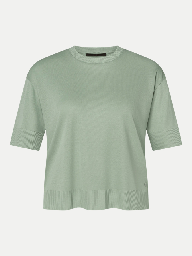Windsor Women T-Shirt mit Rippenbündchen bei Robert Ley