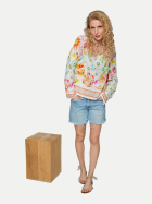 Emily Van Den Bergh Boxy Bluse mit Blumenprint 190-pink white bei Robert Ley