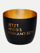 Giftcompany Windlicht Madras mit Motiv H: 8,5cm schwarz/gold Jetzt wird´s romantisc bei Robert Ley