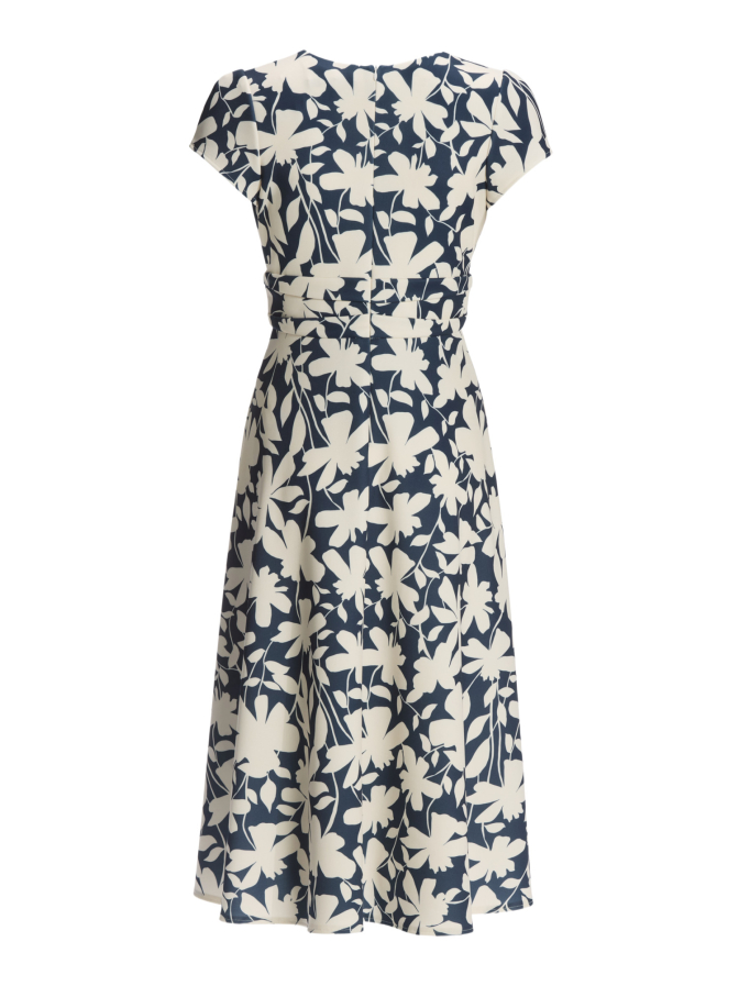 Swing Midi Kleid aus bedrucktem Scuba bei Robert Ley