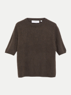 Comma Kurzarm Strickpullover 8940-BROWN bei Robert Ley