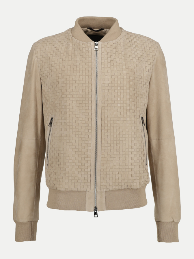 Manzoni 24 Leder-Blouson mit Flechtmuster bei Robert Ley