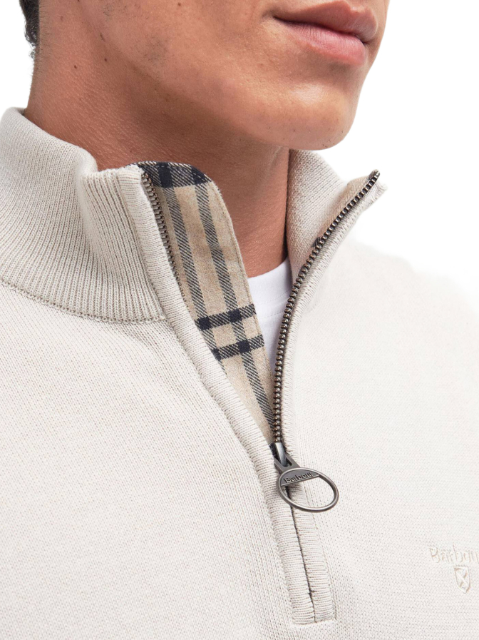 Barbour Baumwollpullover mit Reißverschluss bei Robert Ley