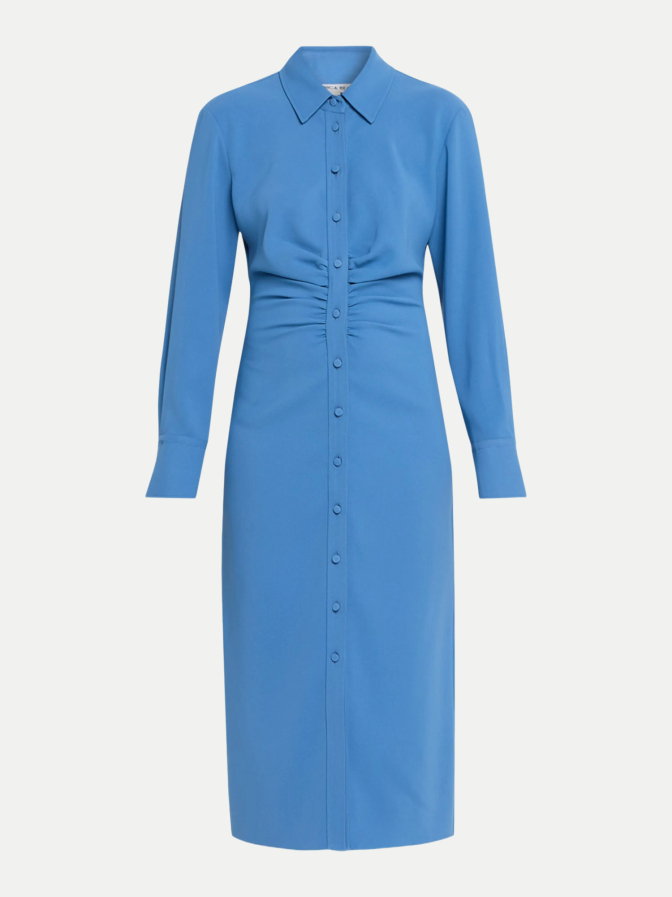 Veronica Beard Hemdblusenkleid Loxley mit Raffungen bei Robert Ley