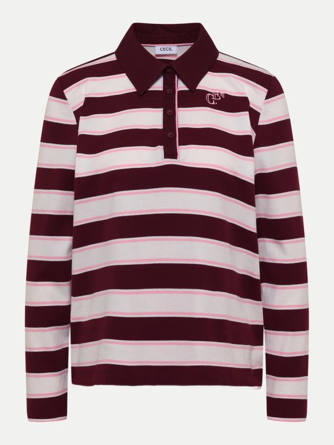 Cecil Langarm Poloshirt mit Knöpfen bei Robert Ley