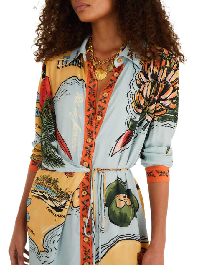 Farm Rio Maxikleid mit mehrfarbigen Print bei Robert Ley