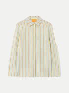 Guest in Residence Kaschmir-Shirt mit zarten Streifen limewash combo bei Robert Ley