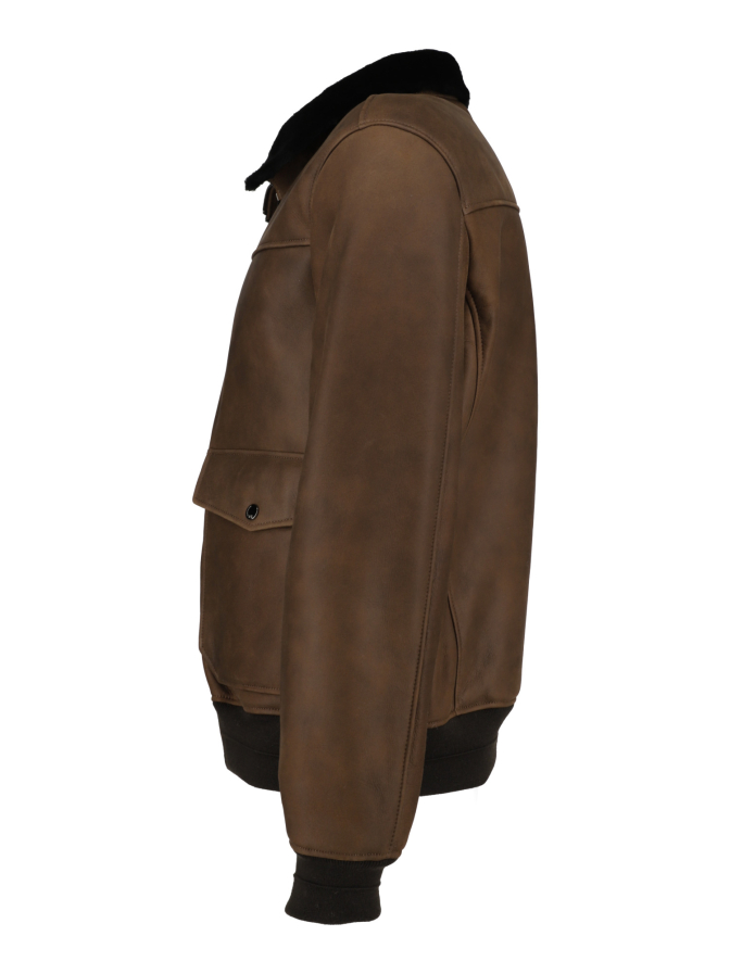 Manzoni 24 Lederblouson mit Lammfell bei Robert Ley