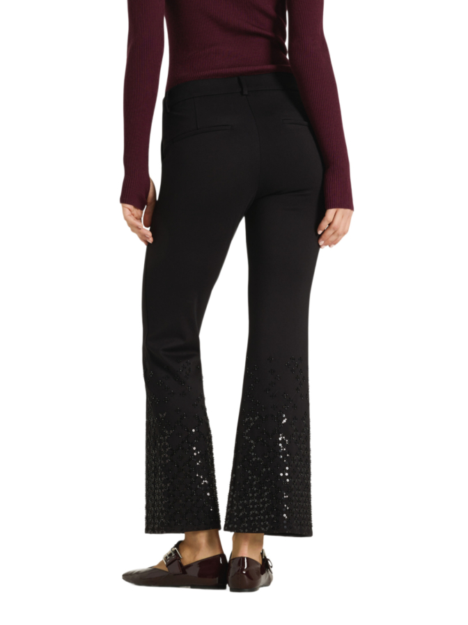 Cambio Hose Francoise Cropped mit Pailletten-Applikation bei Robert Ley