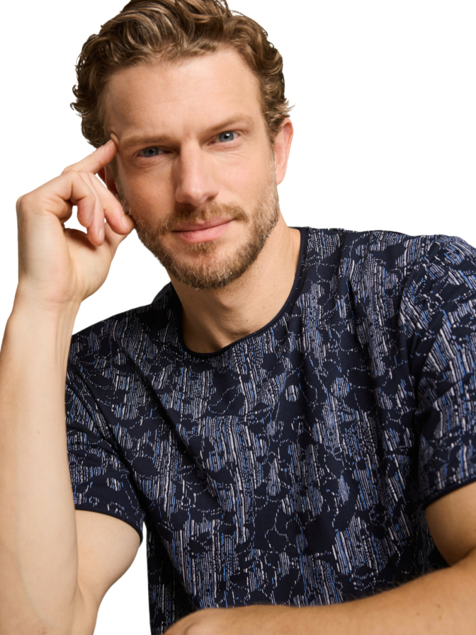 Tom Tailor Casual allover printed t-shirt bei Robert Ley