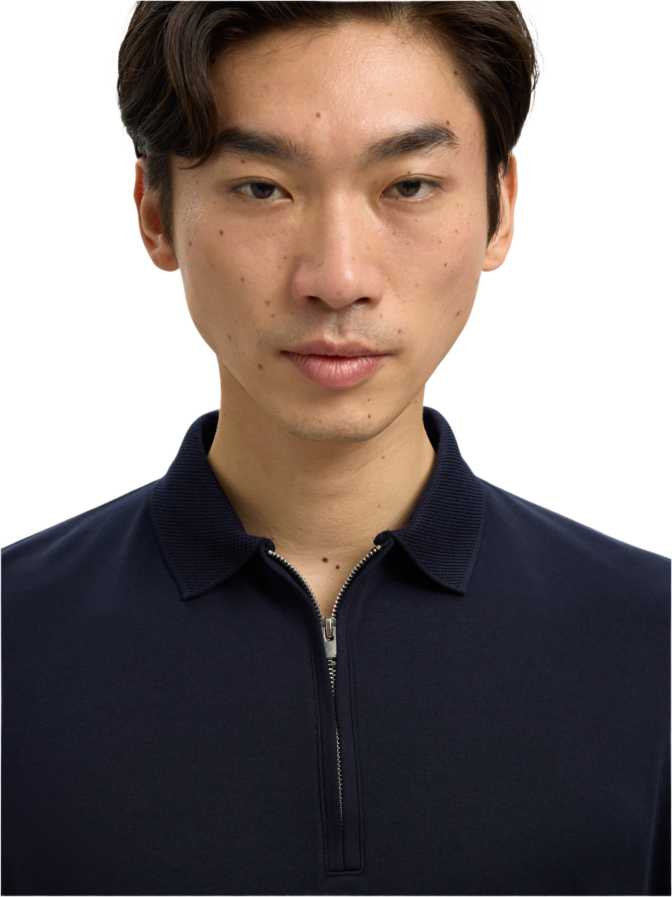 SELECTED HOMME Polohemd mit Reißverschluss bei Robert Ley