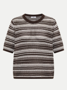 Cecil Kurzarm-Strickpullover 27673-brown cacao bei Robert Ley
