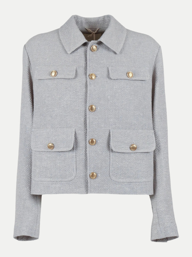 Circolo Kurze Jacke aus Leinen-Mix bei Robert Ley