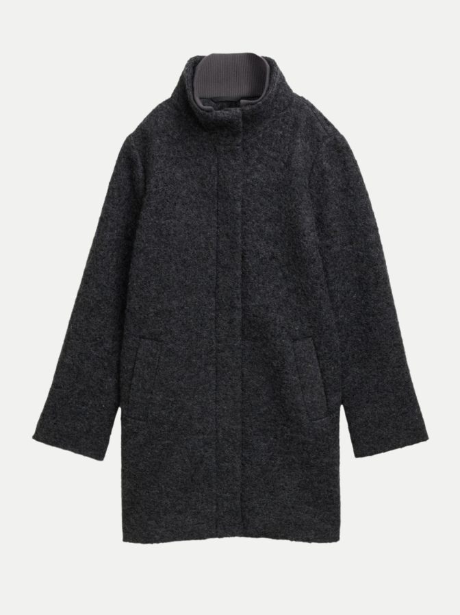 Tom Tailor Denim Bouclé Wollmantel mit Stehkragen bei Robert Ley