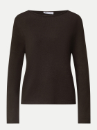 Street One Pullover mit Rollkanten 17874-black coffee bei Robert Ley