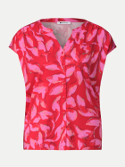 Street One Shirt mit Knopfleiste und Allover-Print 37504-salsa red bei Robert Ley