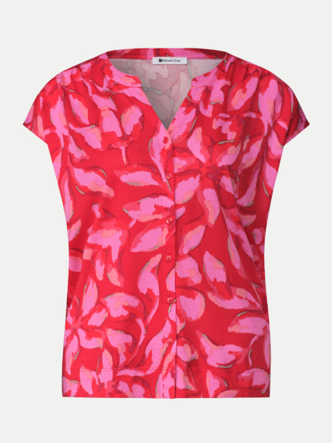 Street One Shirt mit Knopfleiste und Allover-Print bei Robert Ley
