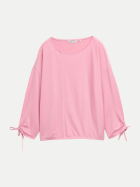 Tom Tailor Denim Langarmshirt mit Schnürbündchen 40009-small tonal blush rose stripe bei Robert Ley