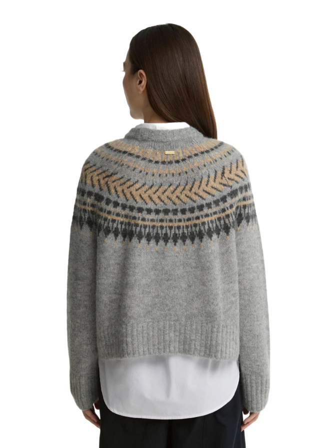 Barbour Oversized Wollpullover mit Fair-Isle-Muster bei Robert Ley
