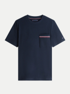 Tommy Hilfiger T-Shirt aus Piqué-Jersey DW5-BLUE bei Robert Ley