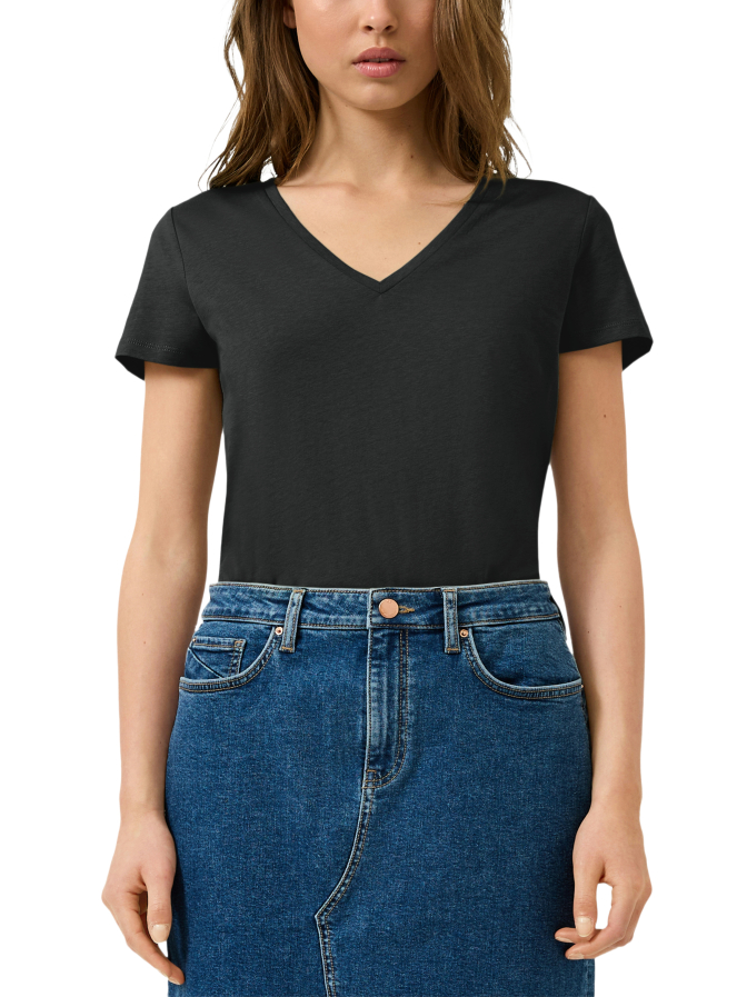 Q/S designed by Basic-T-Shirt mit V-Ausschnitt bei Robert Ley