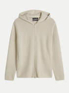 Marc O'Polo Kapuzen-Strickjacke 0924-Grey Silk bei Robert Ley