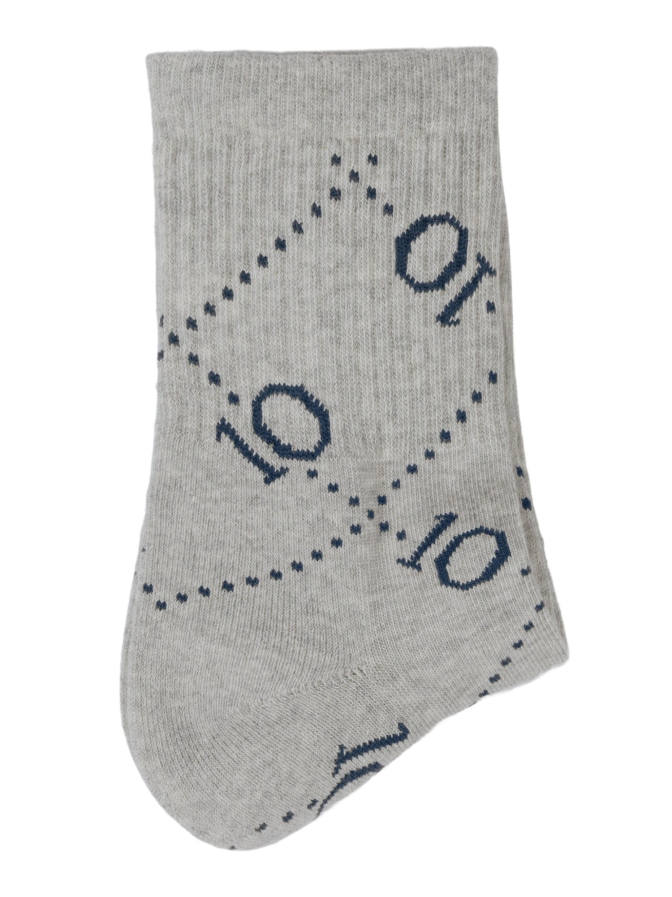 10 Days Rippenstricksocken mit Allover-Monogramm Logo bei Robert Ley