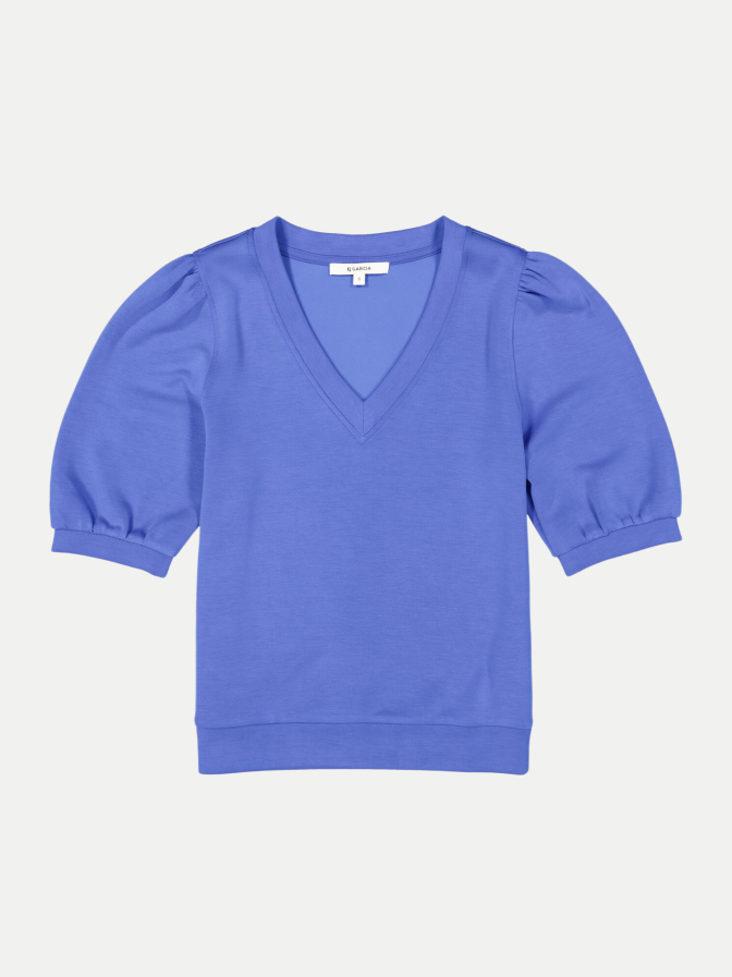 Garcia Kurzarm-Sweatshirt mit Ballonärmeln bei Robert Ley