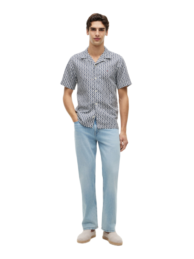 Tommy Hilfiger Kurzarm-Hemd aus Leinen-Mix bei Robert Ley
